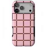 Uptown Gridlock | Pink Checkerboard Case