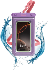 AquaBuddy | Lavender Waves Purple Shimmer Waterproof Phone Pouch