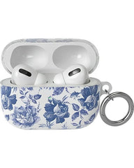 Rose to Fame | Blue & White Rose Floral AirPods Case