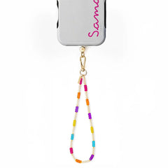 Rainbow Beaded Wristlet Phone Chain | Love Island x Casely