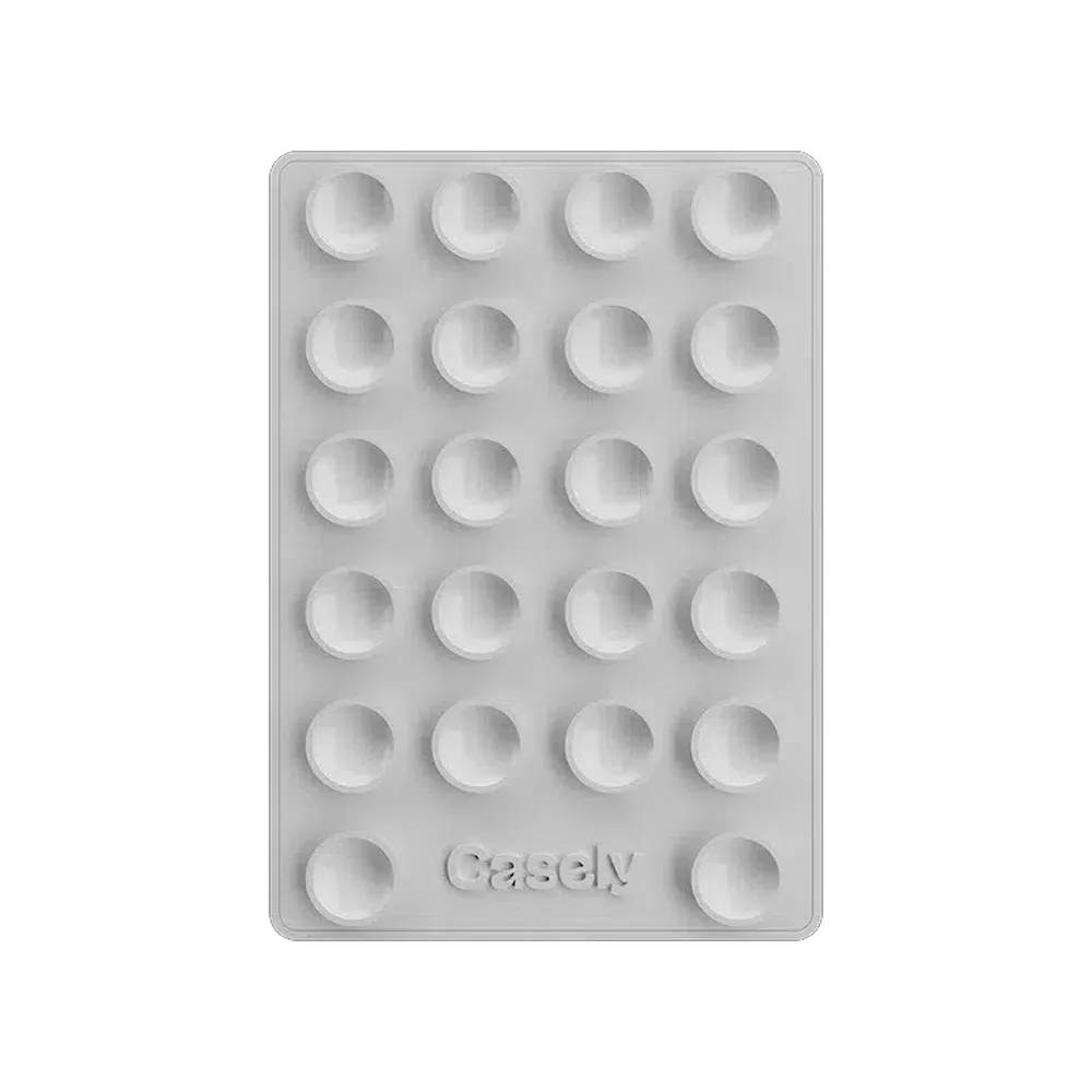 Grippy | White Silicone Suction Phone Mount with MagSafe